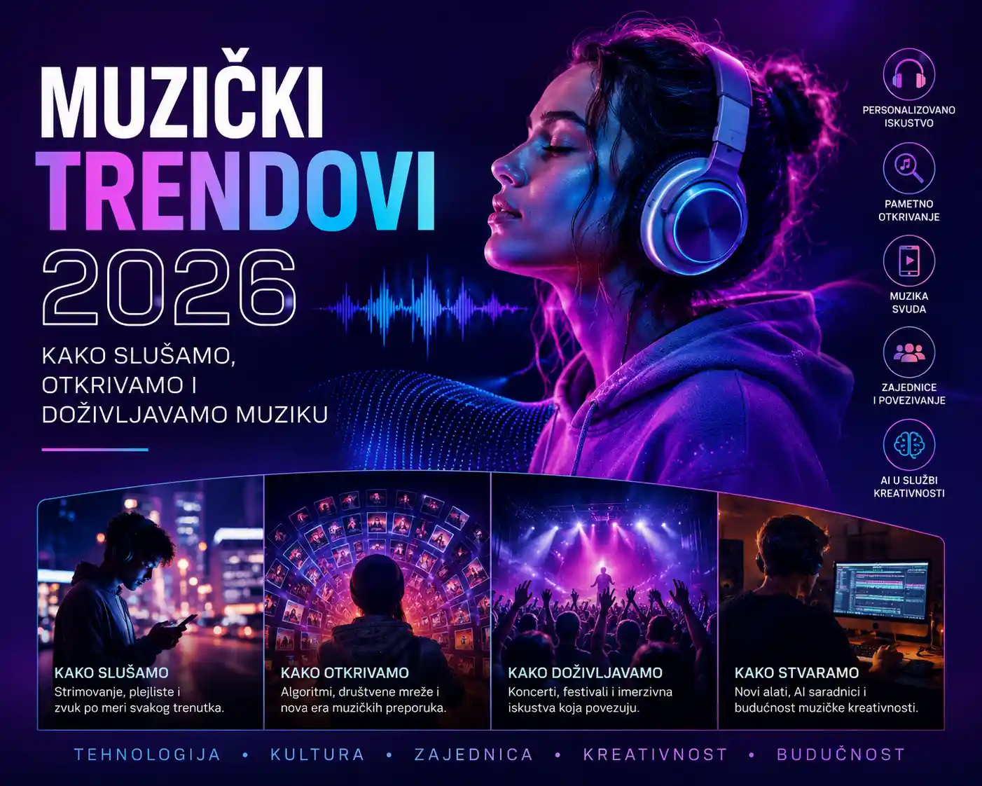 Muzički trendovi 2026: kako slušamo, otkrivamo i doživljavamo muziku